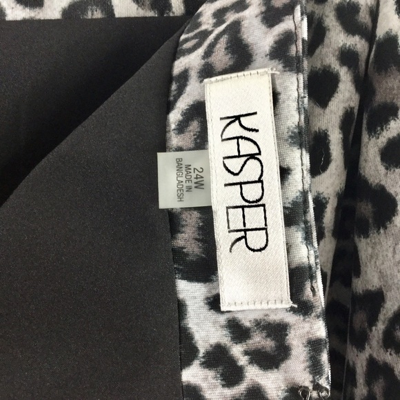 Kasper Silver Streak Animal Print Skirt Size 24W NWT - Picture 10 of 11